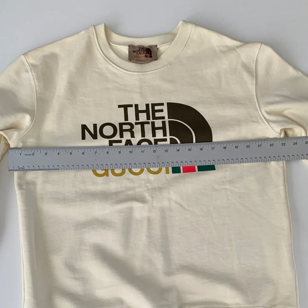 Gucci × The North Face Cream Logo Sweatshirt Size M – Rare Collab - Like New!
